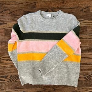 THML grey striped sweater. New with tags.